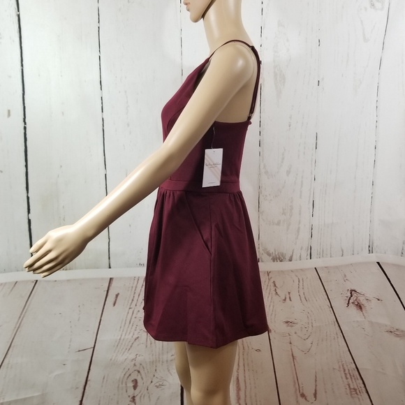 KALANI HILLIKER for Alyce Burgundy Romper Dress - Picture 3 of 7